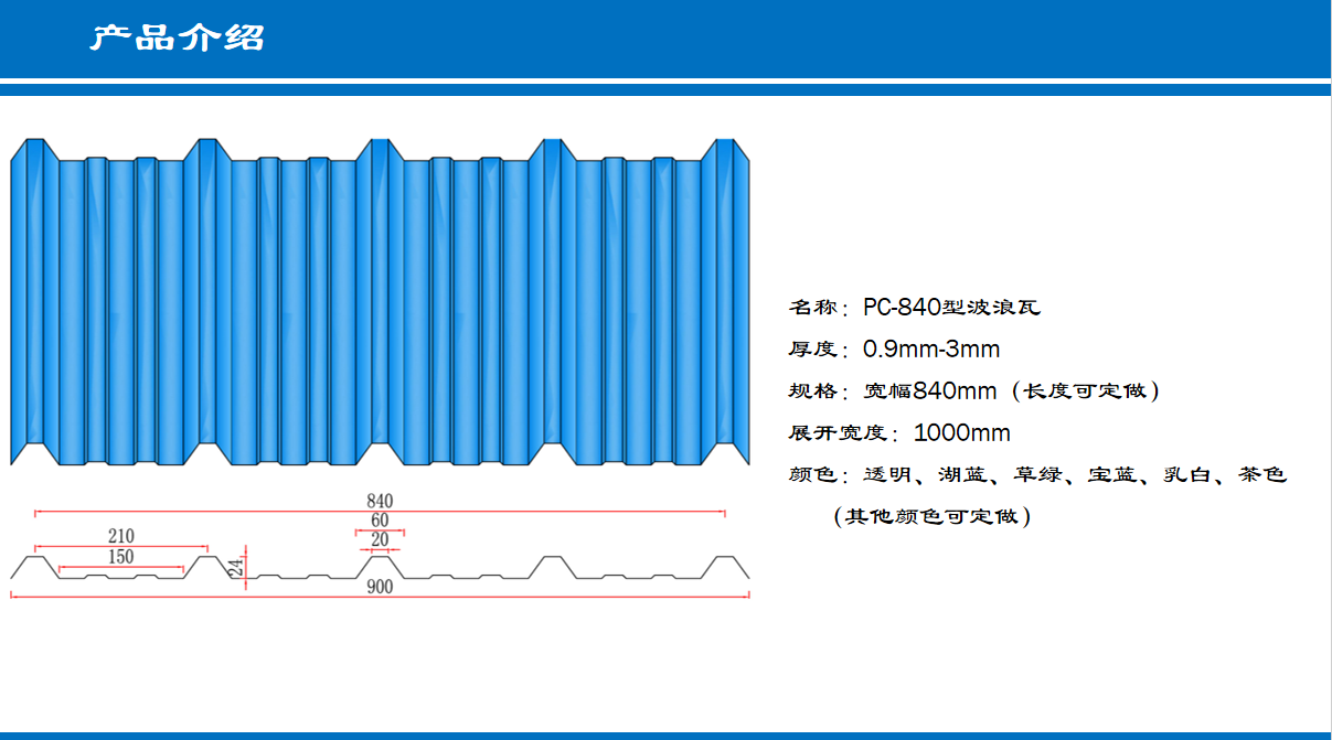 PC-840型波浪瓦(图1)