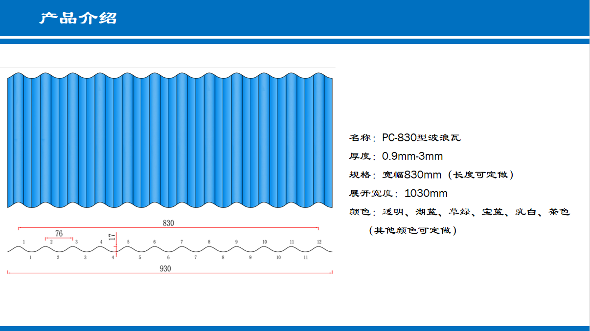 PC-830型波浪瓦(图1)