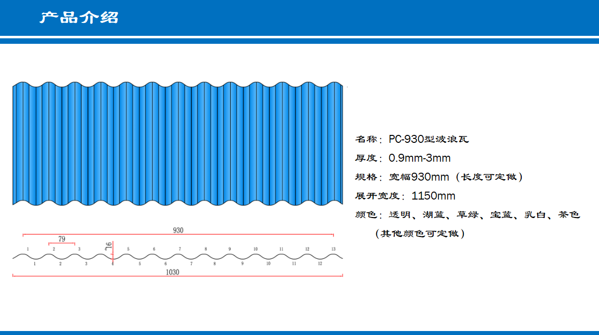 PC-930型波浪瓦(图1)
